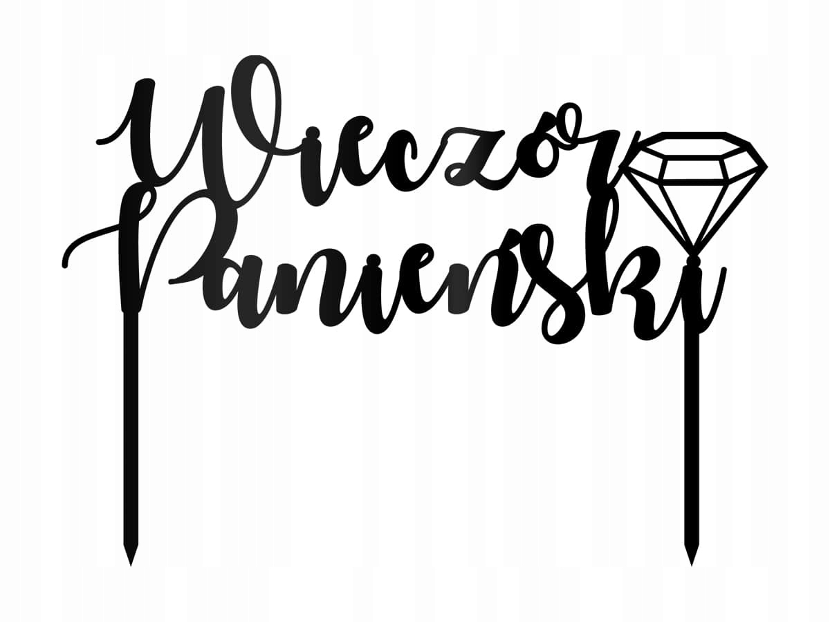 

Topper na tort Wieczór Panieński 20cm plexi