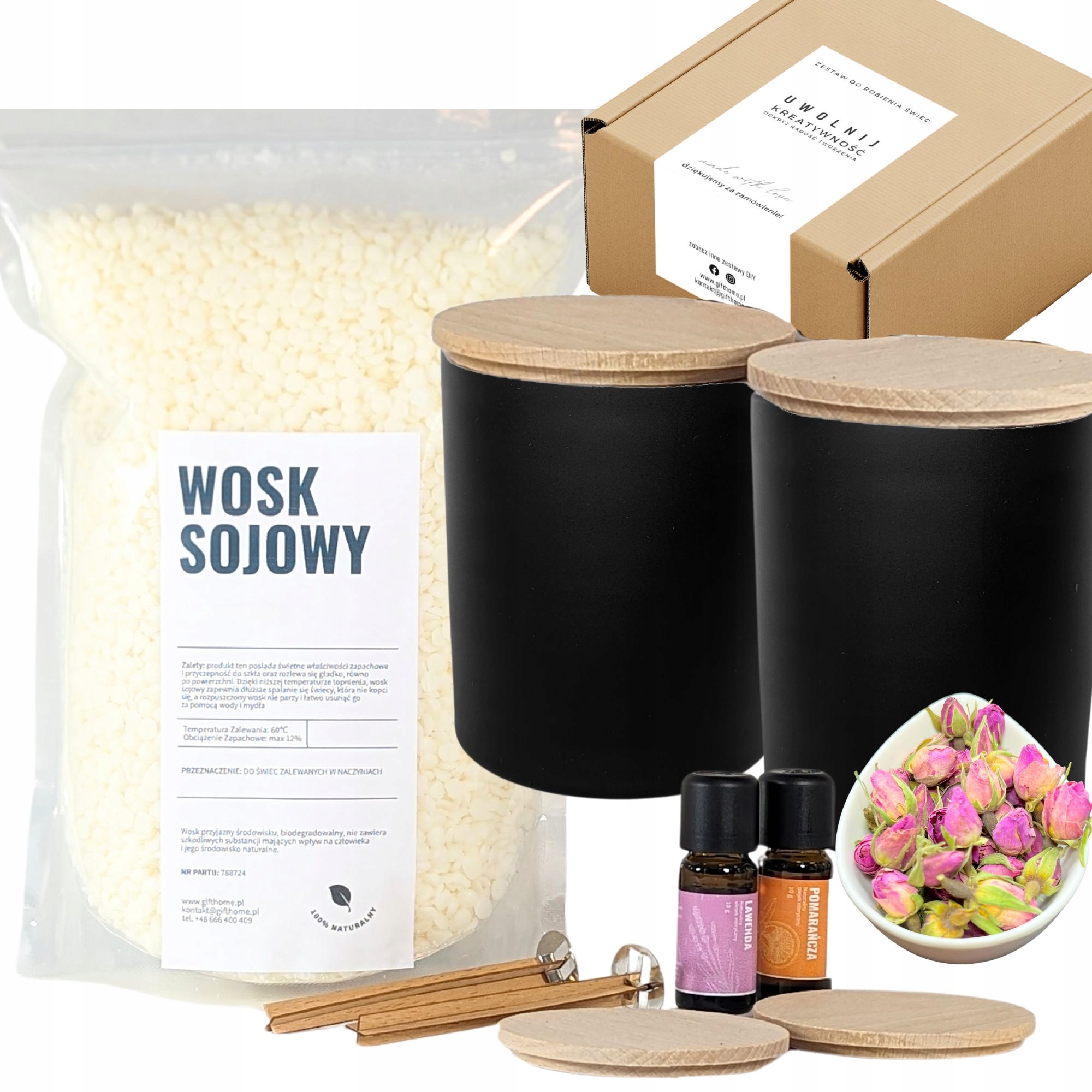 Velká sada na výrobu výrobku svíček Diy svíček Zabalená Jako dárek