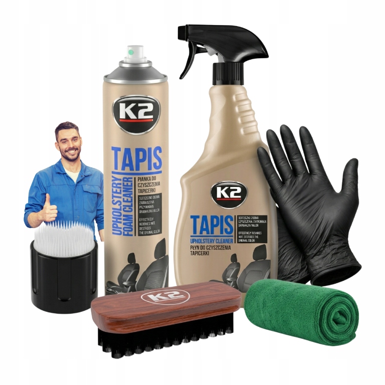 Zestaw K2 Tapis Zestaw do Prania i Czyszczenia Tapicerki w Samochodzie