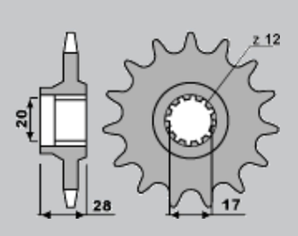 

Cht Zębatka Przednia 551 13 Gilera 125 88-93 (603-