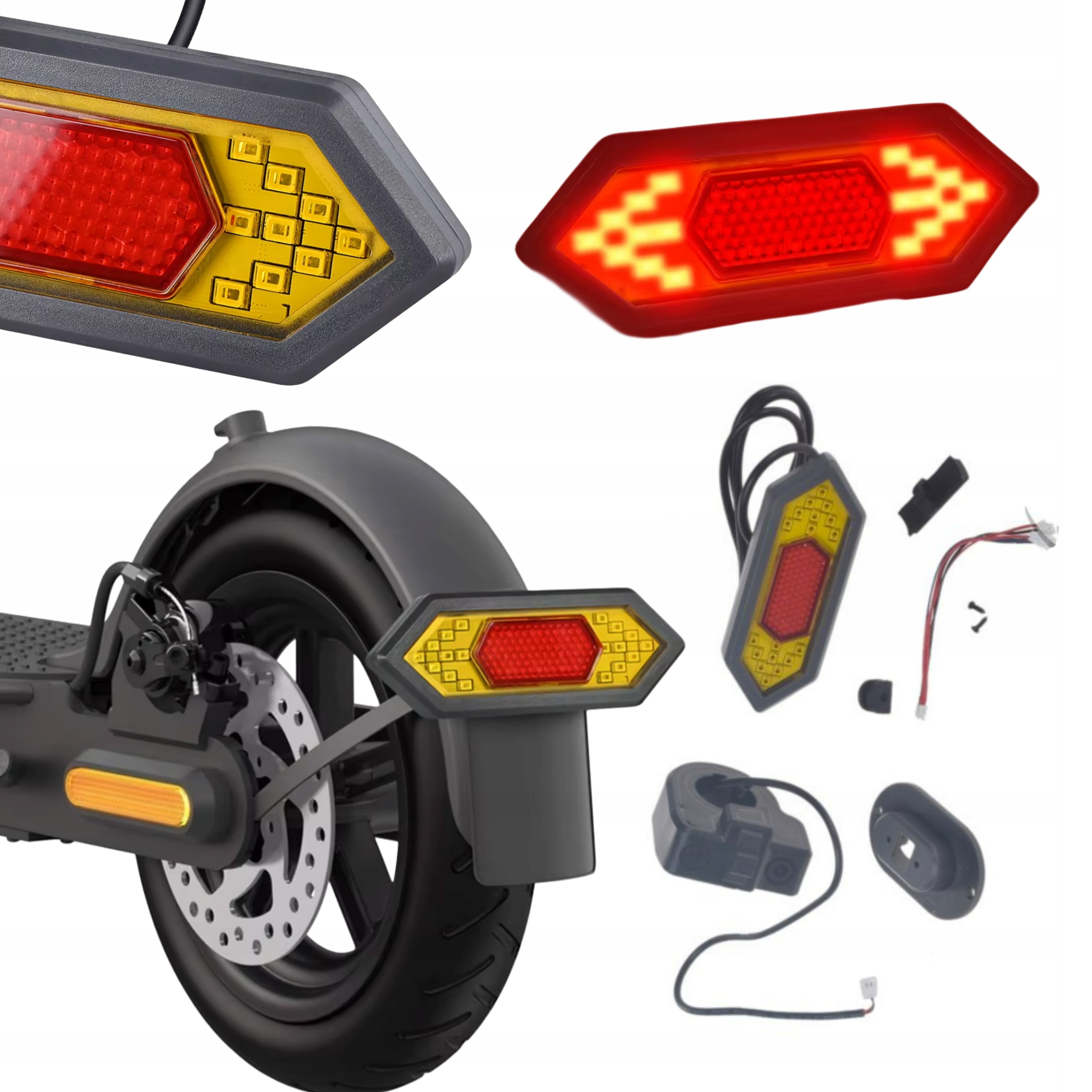 Lampa Zadní Lampa S Směrovými Světly Koloběžka Xiaomi M365 Pro PRO2