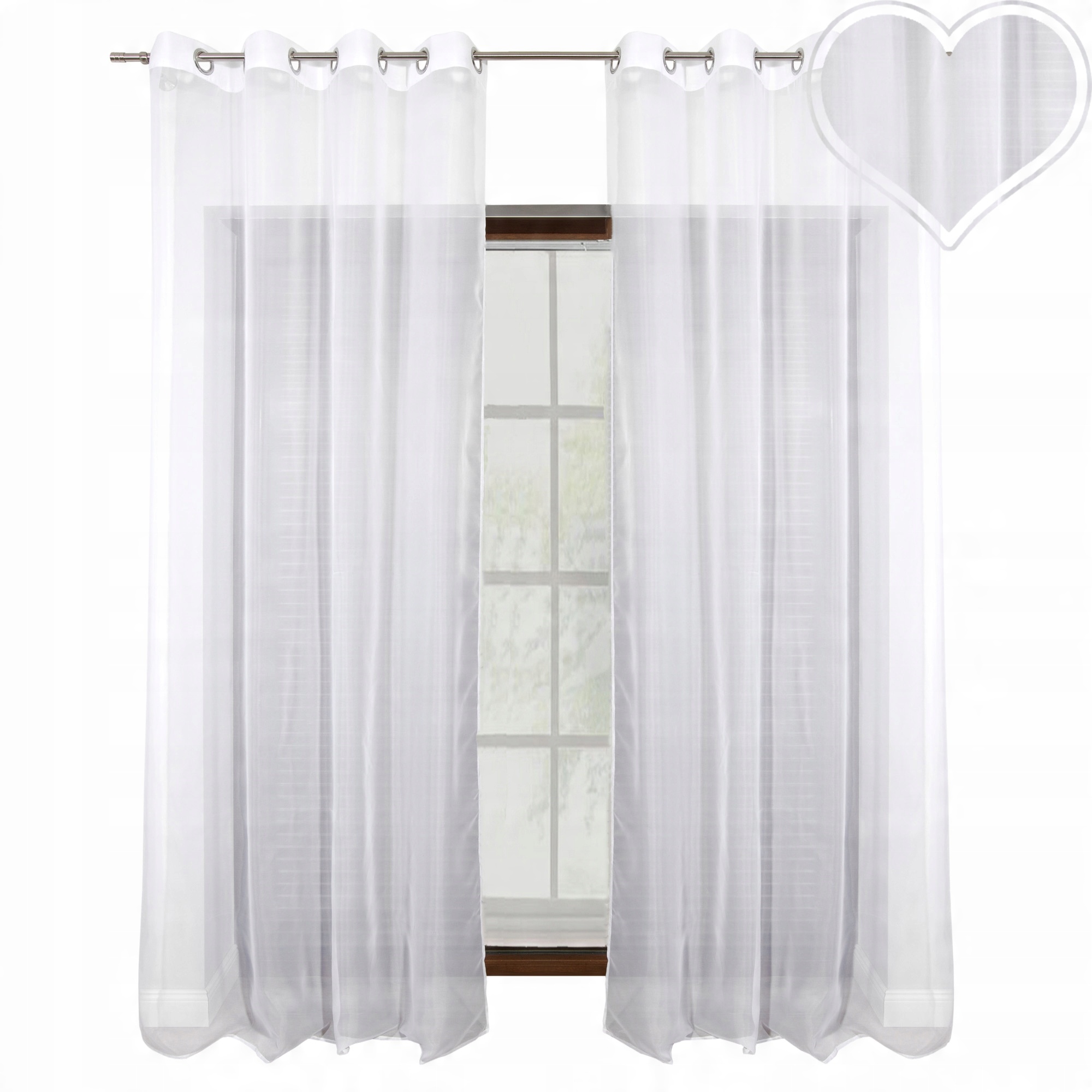 

Firana Gotowa Woal 145X250 Przelotka 2 Sztuki