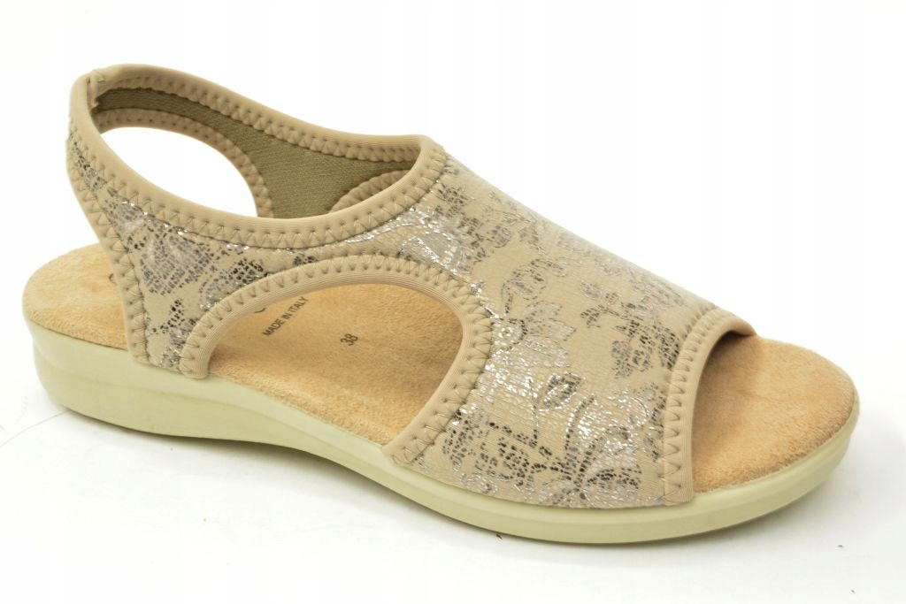 Sanital Flex 8056 dámské měkké béžové textilní sandály vel. 39