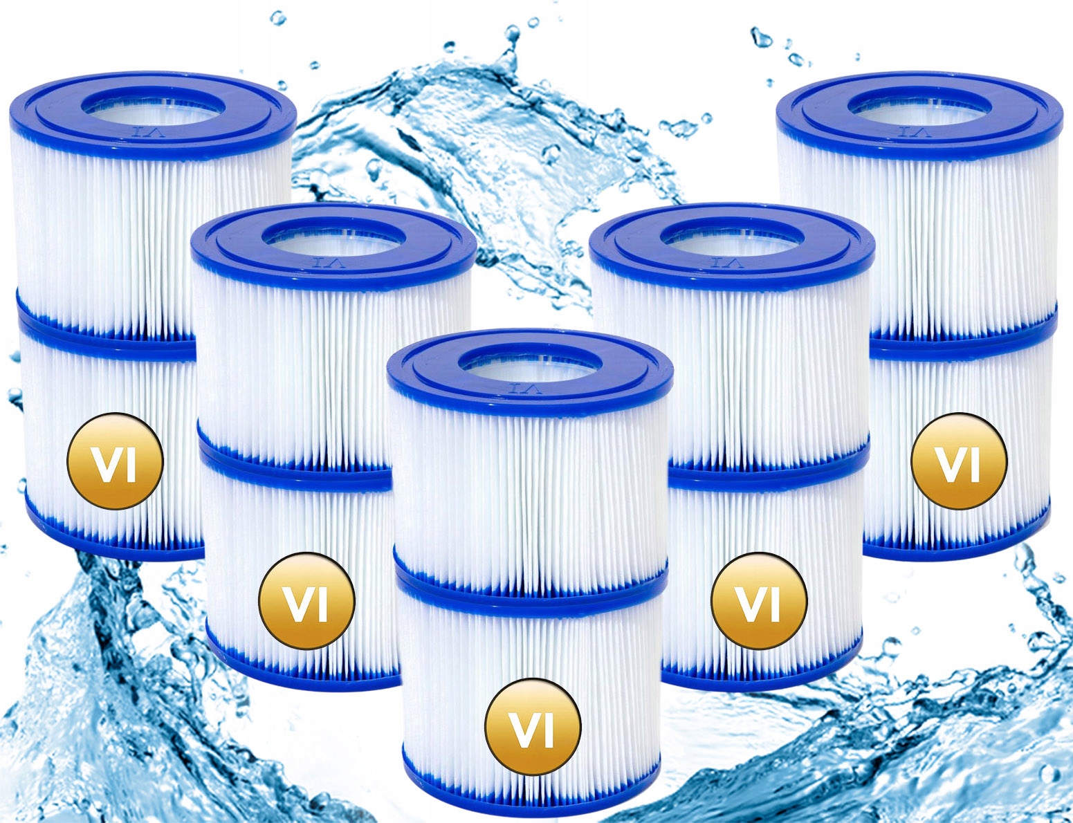 10 x Filtr Bazénového Čerpadla Jacuzzi Bestway Filtrační Vložka 60311 Typ VI