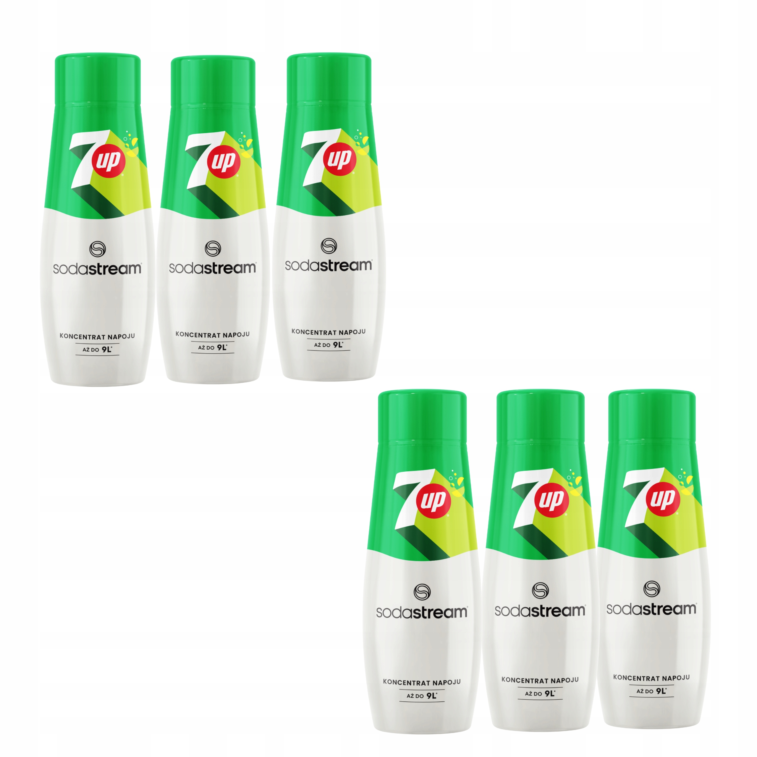 Koncentrát SodaStream 7UP Citronově limetkový ovocný sirup do vody x6