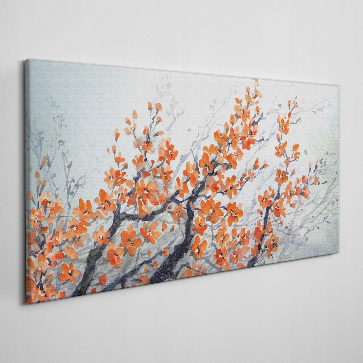 

Obraz na płótnie Gałęzie kwiaty kwiaty tusz 120x60
