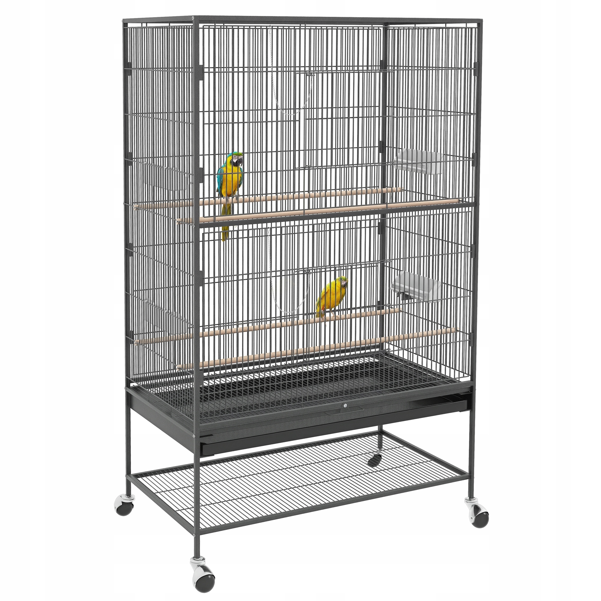 Levně PawHut Klec pro ptáky se sedacími tyčemi a hračkami pro ptáky