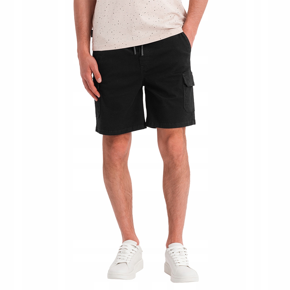 Pánské kraťasy kapsáče v módním černém provedení Ombre OM-SRCG-0190 V4 XXL