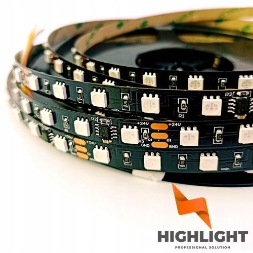 5M Led pásik Digitálny Rgb 12W 24V WS2811 60 LED/m