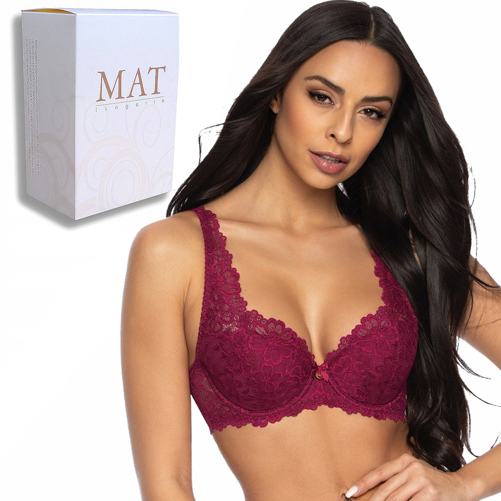 Mat vyztužená podprsenka Carmela burgundská 75D