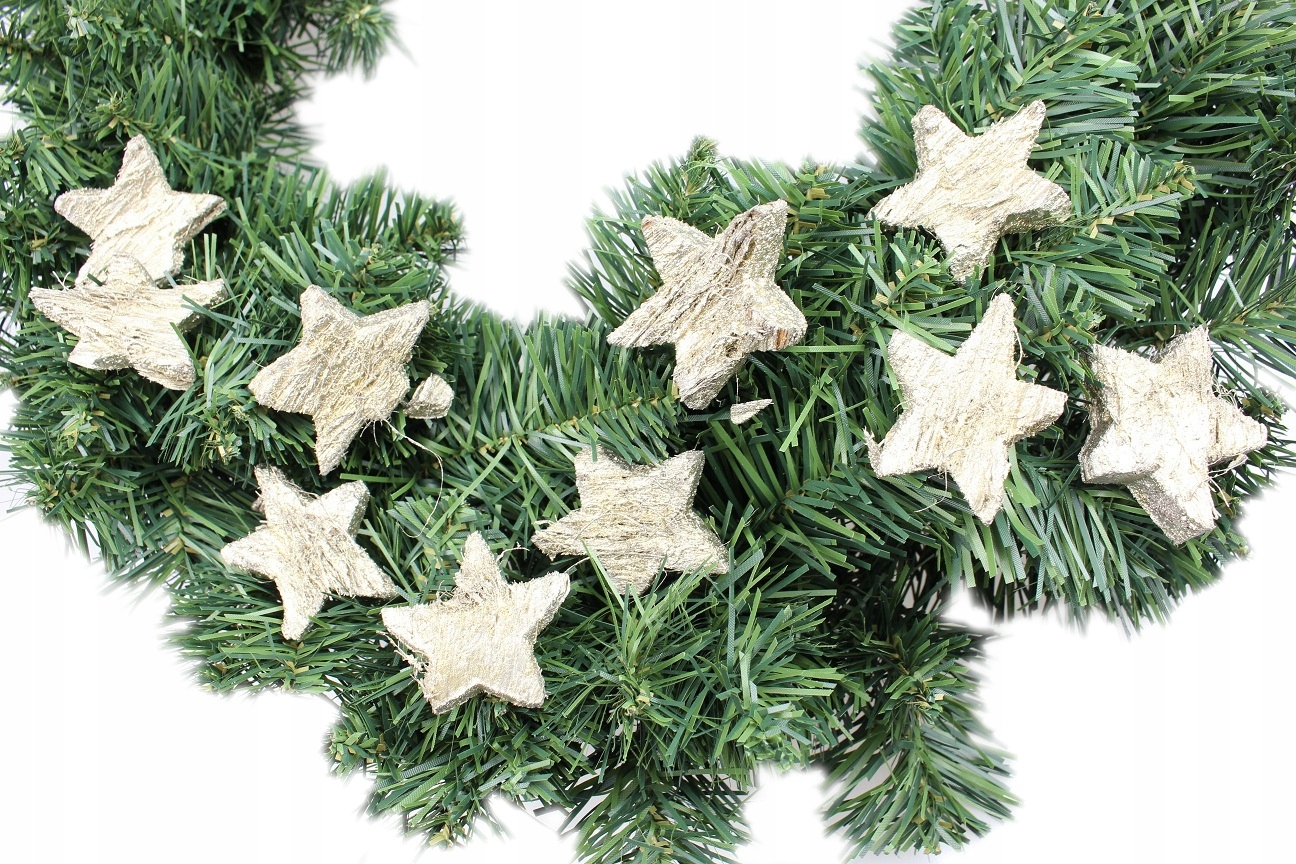 

Gwiazdki Gwiazda Z Łupiny Kokosa 5cm 10szt Platyna