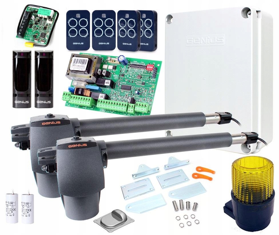 Napędy Siłowniki Genius Gbat 300 4xPILOT Lampa Kpl