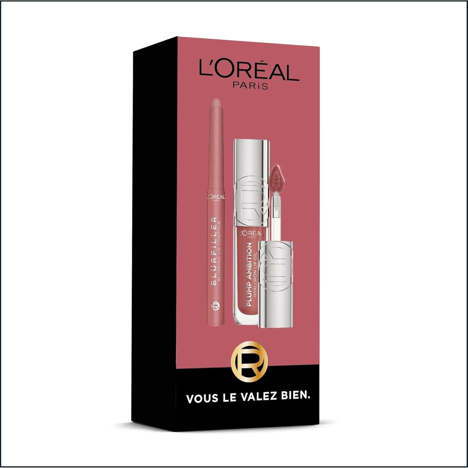 L'Oreal Paris Zestaw Do Ust: Konturówka Blurfiller i Olejek Plump Ambition