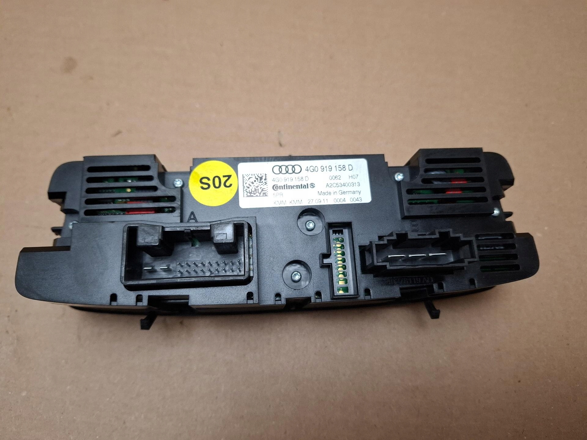 vezérlö panel a klímának Audi A6 C7 2012 4G0919158D