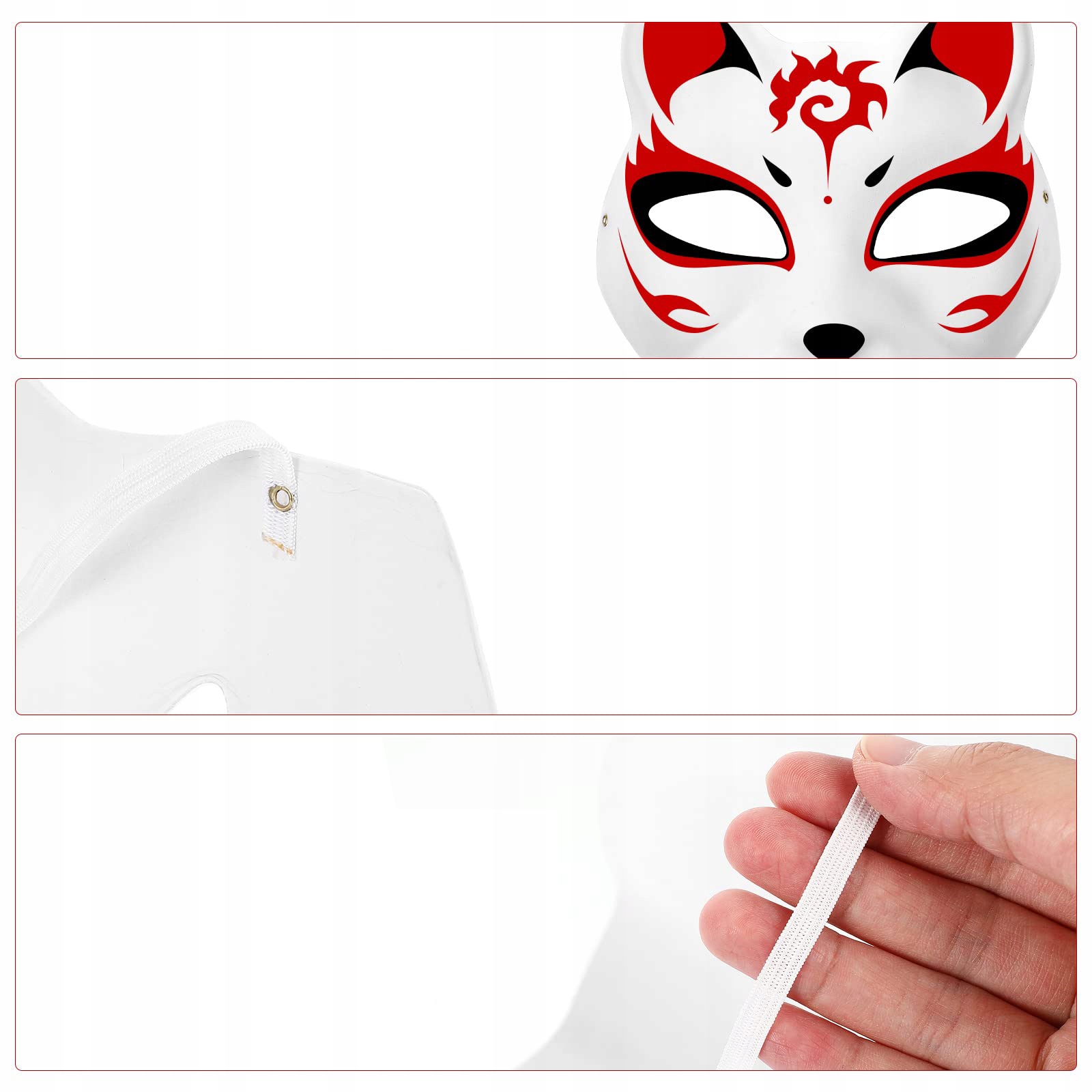 6× Maska na twarz dla kota Therian Halloween Maska Kota do malowania DIY Materiał papier