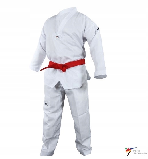 Kimono Adidas do Taekwondo Dobok AdiStart 2 WT Bialy Rozmiar: 140