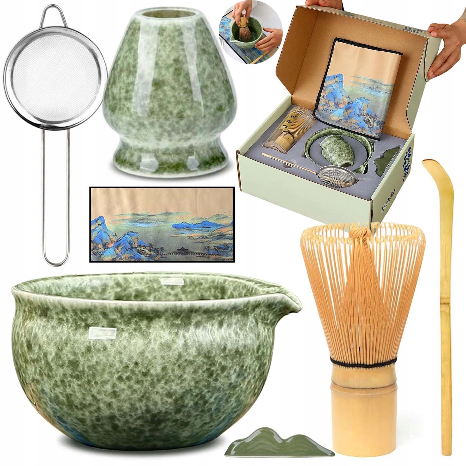 Levně Matcha Sada Na Čaj 7 V 1 Milovníci Matchy Vysoká Kvalita Jako Dárek