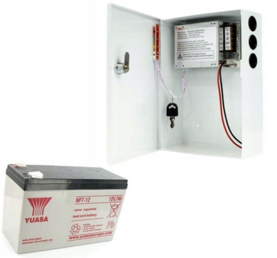 Zasilacz buforowy 5A akumulator Yuasa 7Ah komplet
