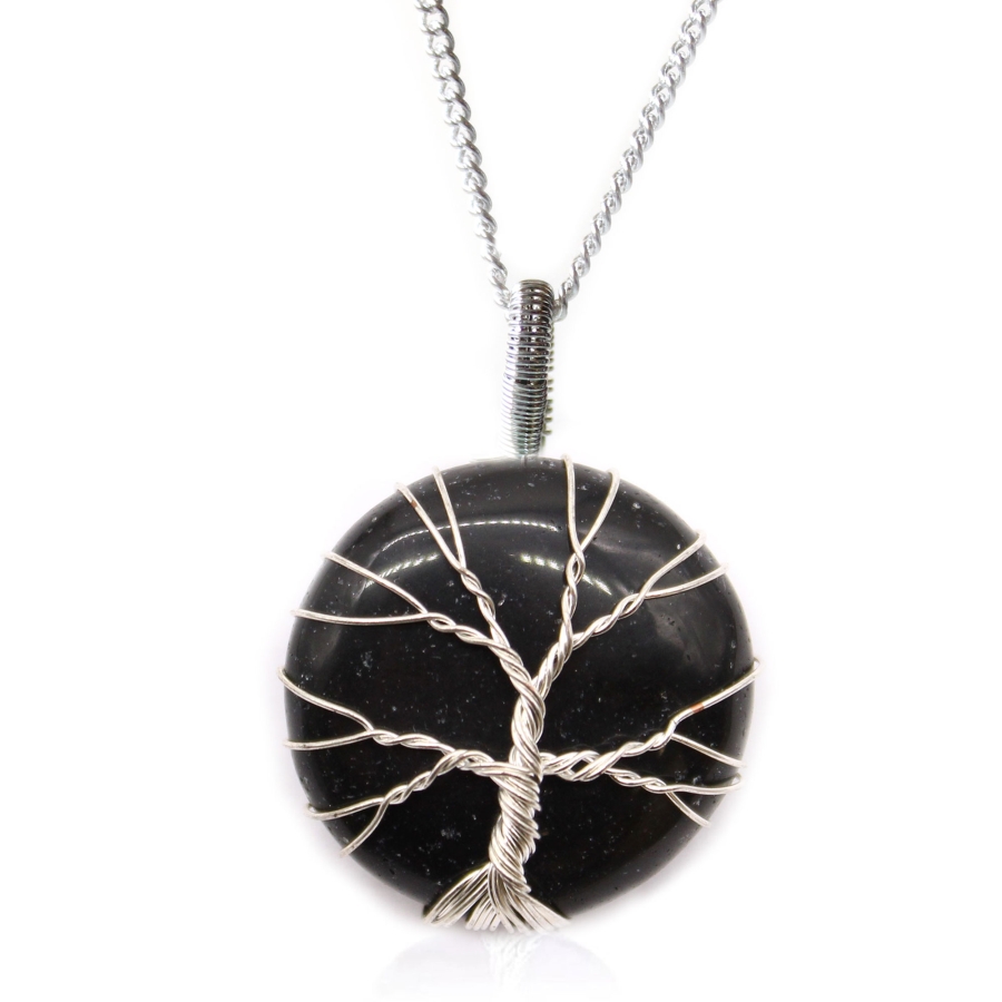 Indický Náhrdelník Strom Života Černý Onyx