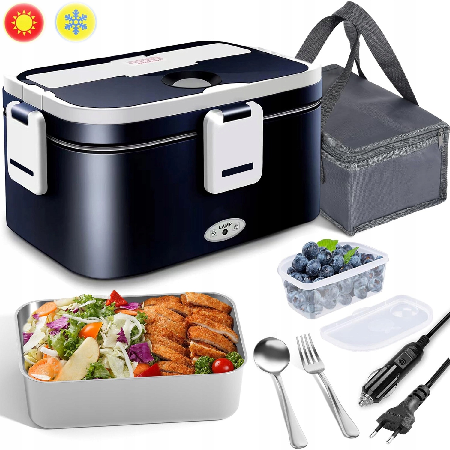 Elektrický Obědový Box Termoska Jídelní Box Ohřívač 1.8L 220/12/24V