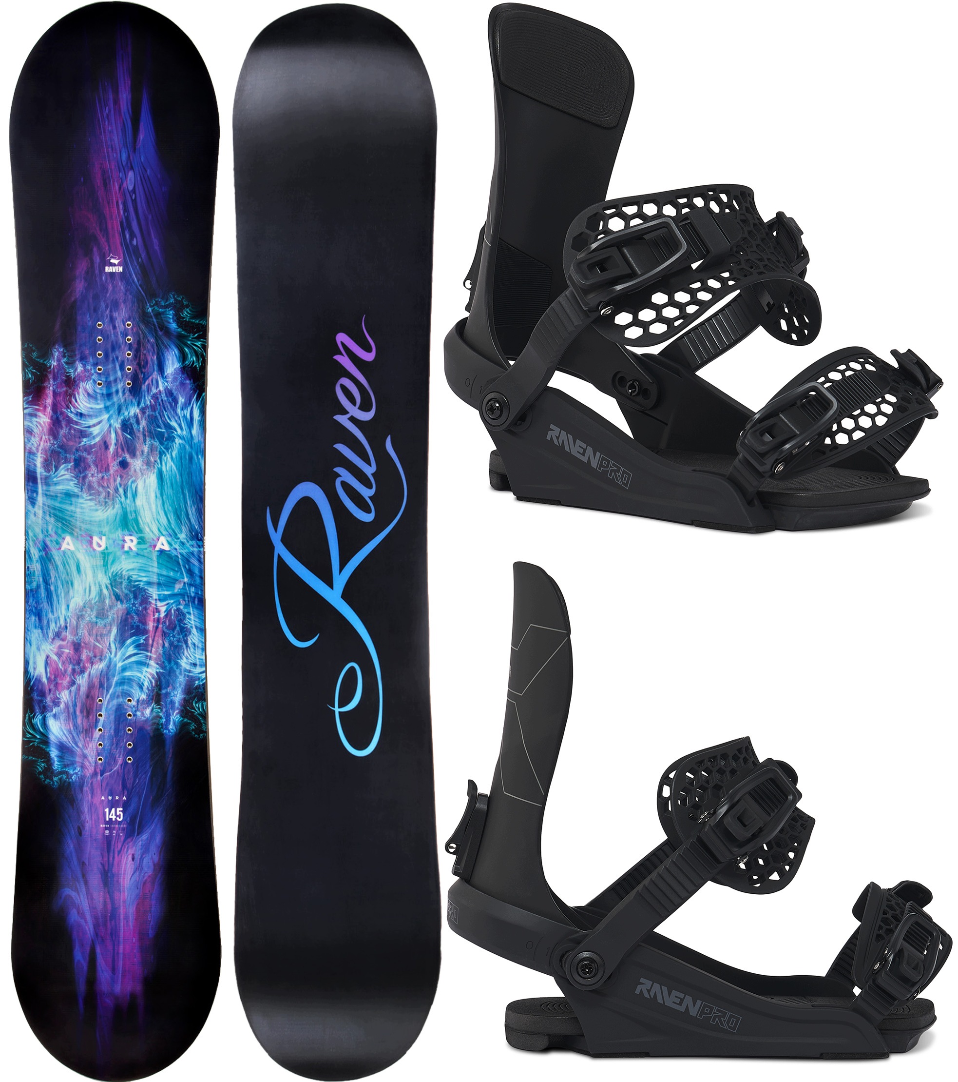 Snowboard Raven Aura 145cm Wiązania Raven Pro King M