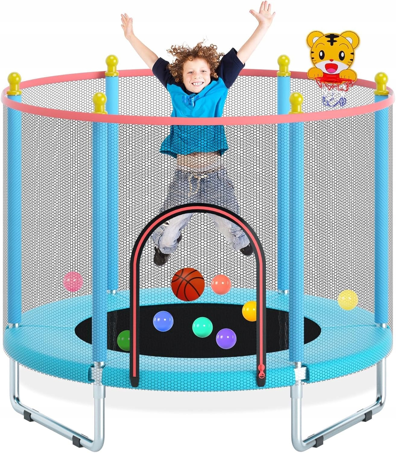 Trampolina dziecięca 150 cm, do użytku wewnątrz i na zewnątrz do 200kg