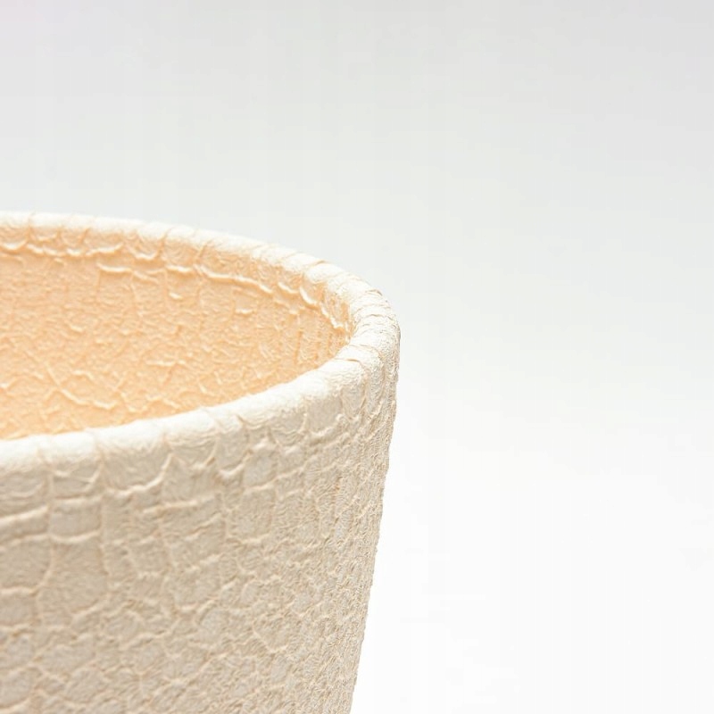 Osłonka Ceramiczna Lizard Prosta Kremowa Wysokość produktu 13 cm