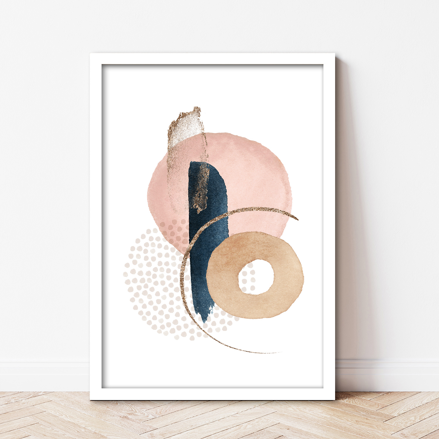 Nowoczesne Abstrakcje Kształty Beż bez ramek 50x70 Rodzaj bez ramy