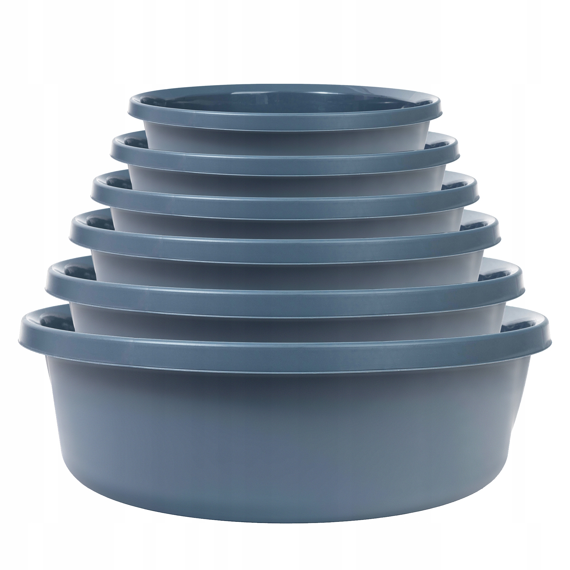 MISKA PLASTIKOWA 2L MIEDNICA CIEMNOSZARA Kształt okrągły