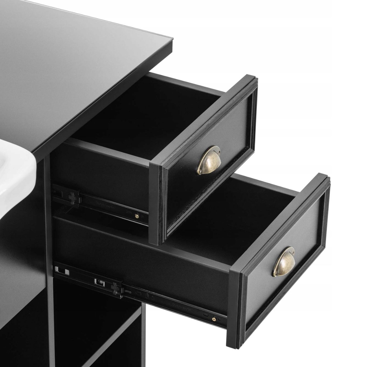 KONSOLA FRYZJERSKA - MYJKA FRYZJERSKA I LUSTRO - BRĄZOWA Rodzaj inne