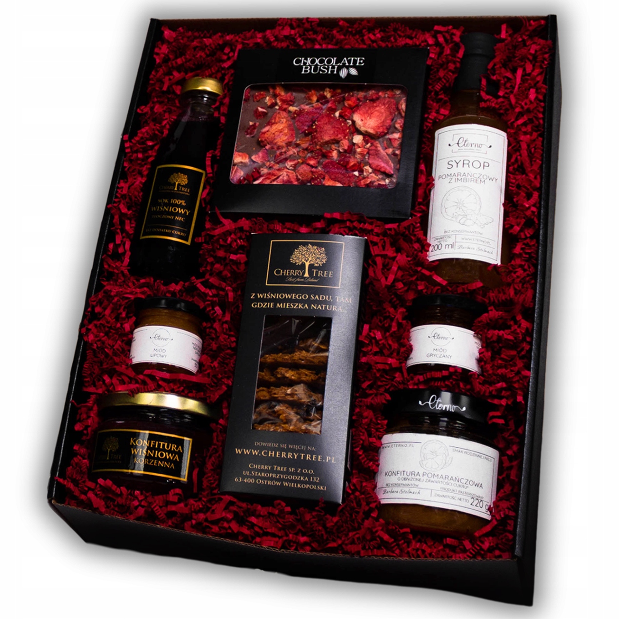 Dárková sada Eskluzivní dárkový Koš s rukojetí Eterno, Cherry Tree