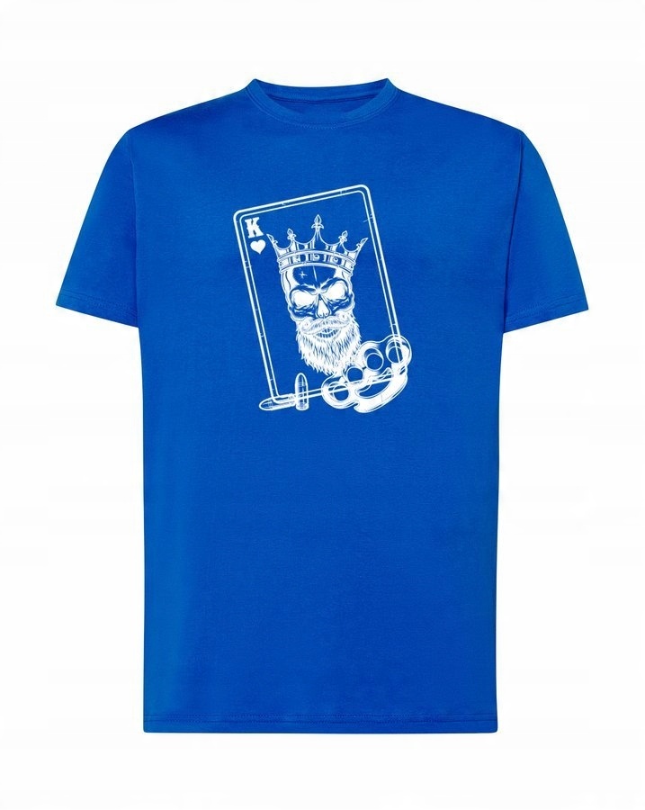 

T-shirt Karciany Król King, koszulka niebieska Xs