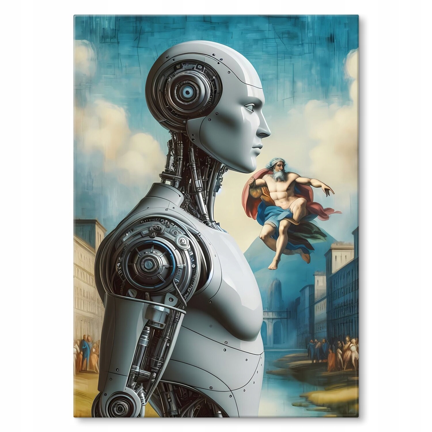 Kovový plakát Řecký robot Šidítko Plech 42 x 59,4 cm Dárek