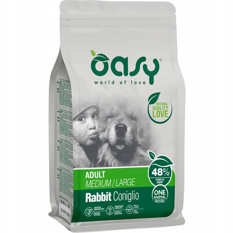 Oasy Adult Medium Large Rabbit Królik 12kg