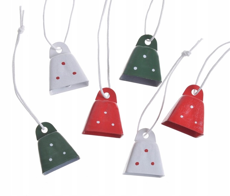 ZAWIESZKI DZWONECZKI BOMBKI METALOWE DZWONKI 6SZT