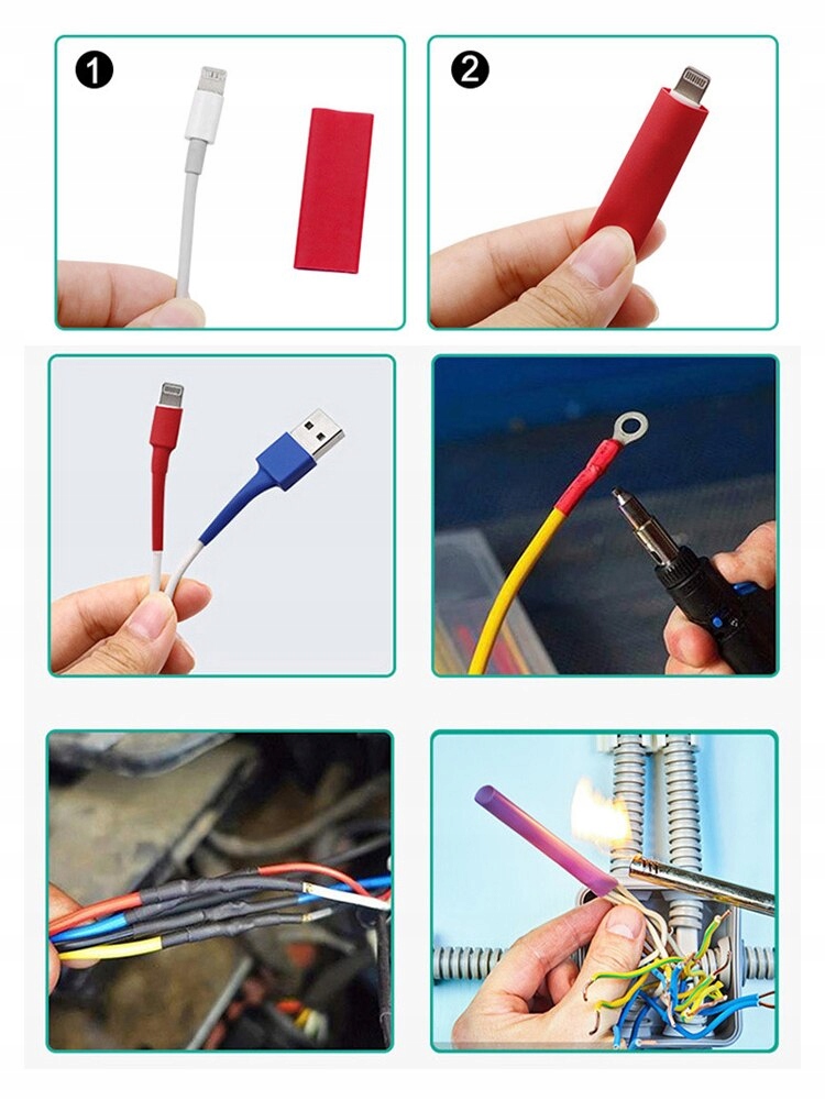 DUŻY ZESTAW RURKA KOSZULKA TERMOKURCZLIWA 328SZT Rodzaj termokurczliwa