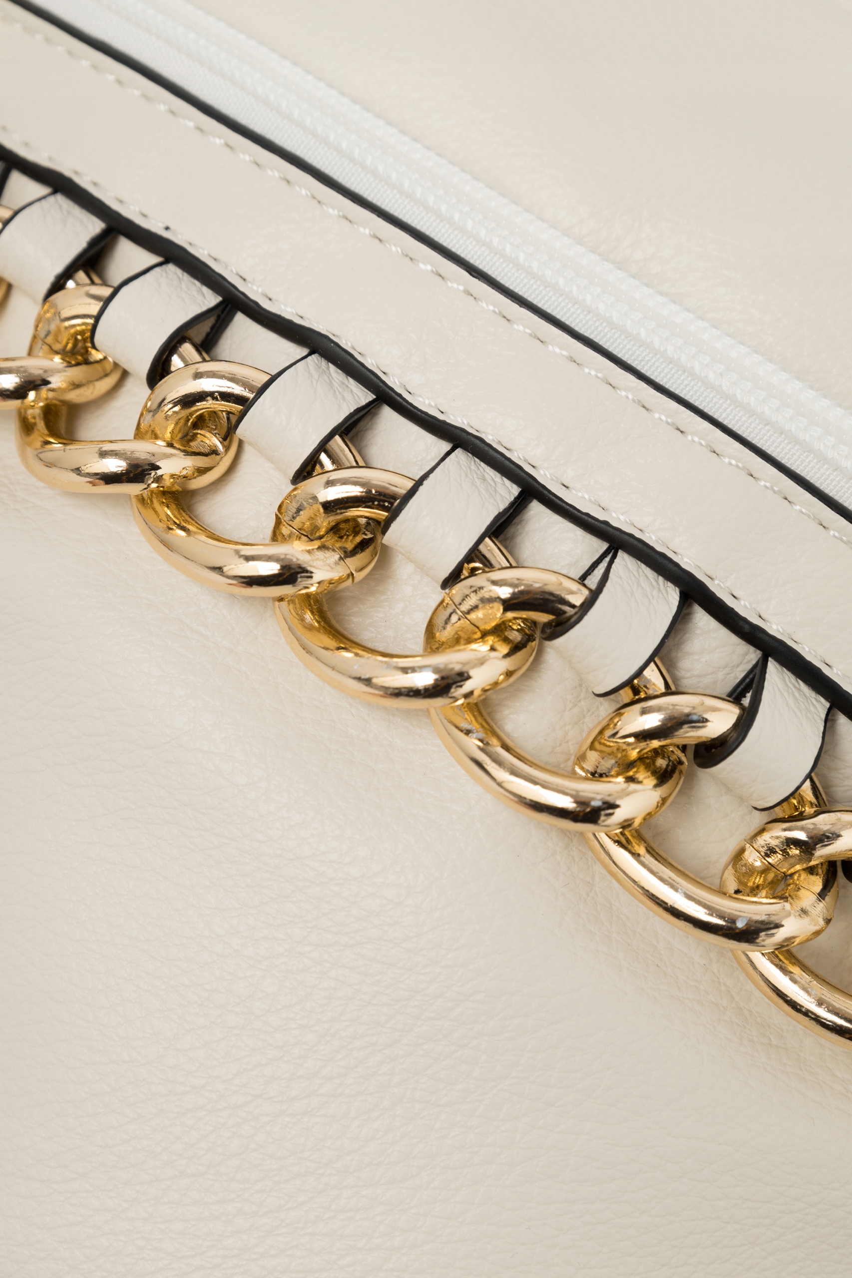 TOREBKA DAMSKA LISTONOSZKA NOBO KREMOWA Z ŁAŃCUCHEM PRAKTYCZNA MIEŚCI A5 Model NBAG-R0190-C000