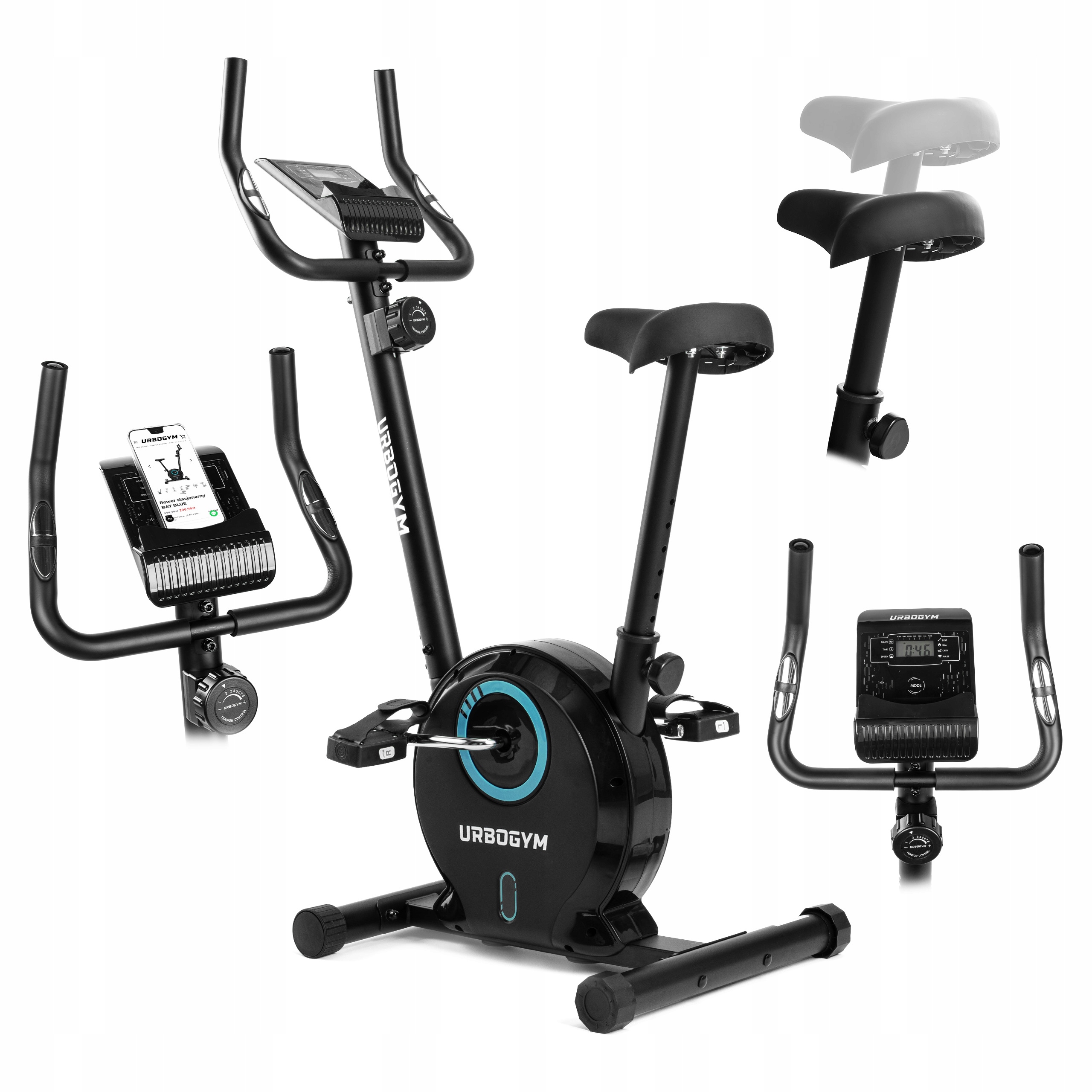 Rower Treningowy Magnetyczny Rowerek Stacjonarny Do Ćwiczeń Bay Blue