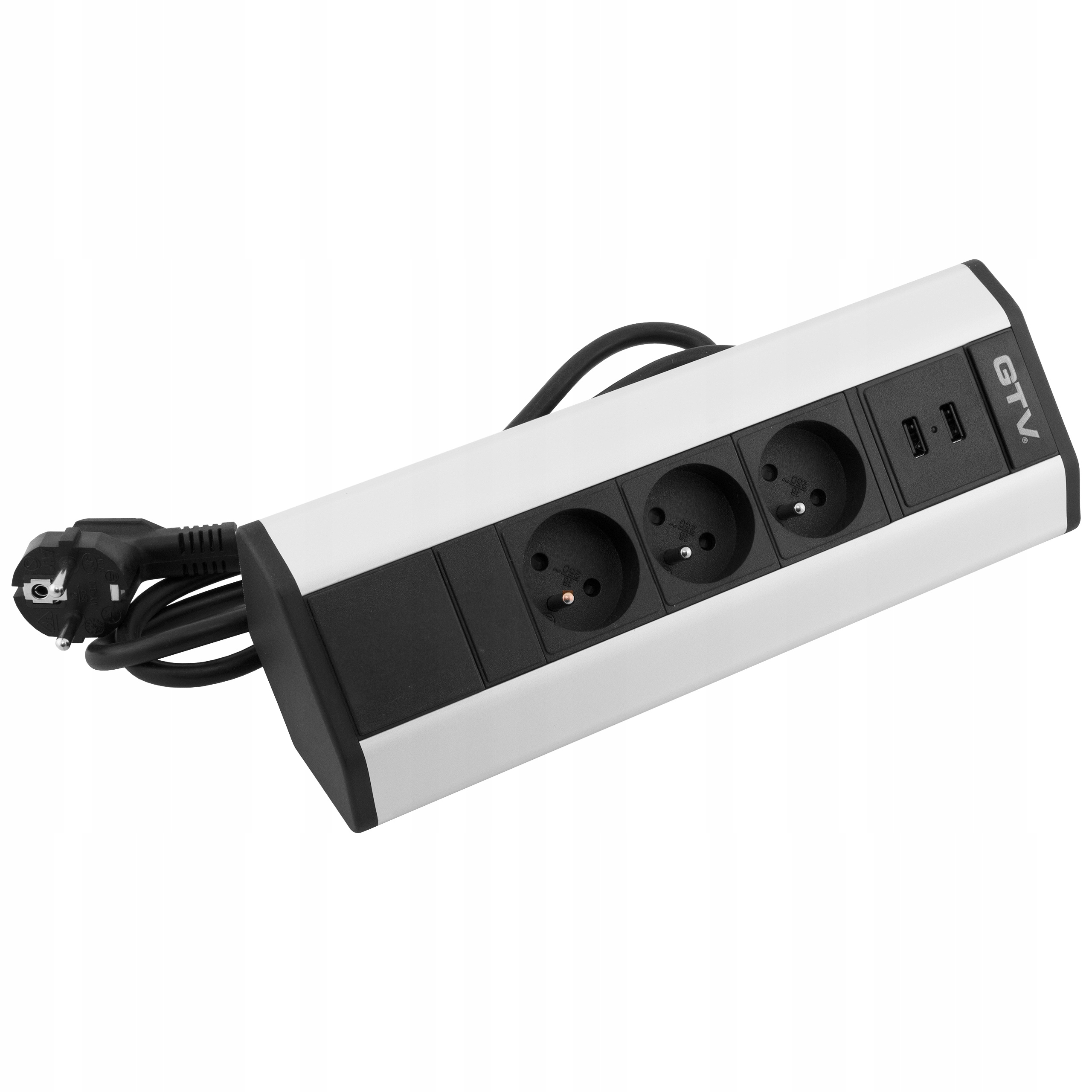 

Gniazdo meblowe biurkowe kątowe Gtv 3x230V 2xUSB