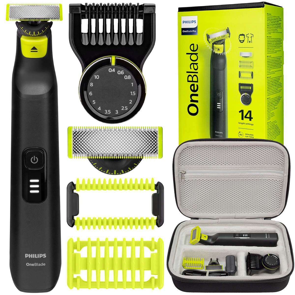 Golarka Trymer Philips Oneblade Pro 360 2 Ostrza Do Twarzy I Ciała Etui