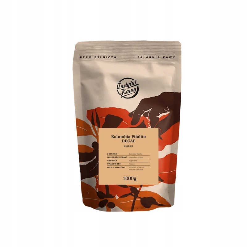 Instytut Kawy Kolumbia Pitalito Decaf Espresso 1kg