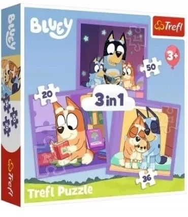 Puzzle 3w1 poznaj Bluey 34895 Trefl 3+