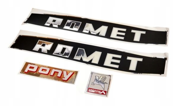 

Naklejki Motorynka Pony 301 chrom typ 2 org. wzór