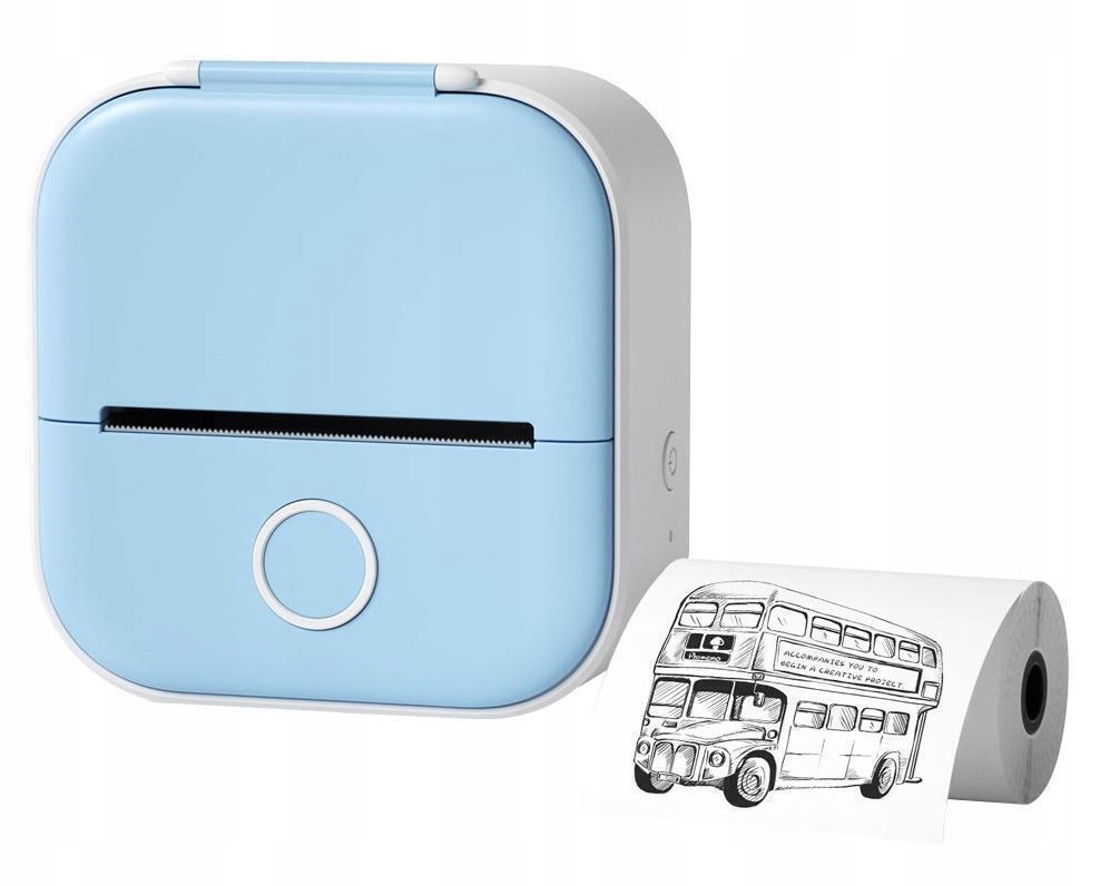 Phomemo T02 Drukarka Termiczna Bluetooth do Zdjęć Naklejek Etykiet 53mm 5H Stan opakowania oryginalne