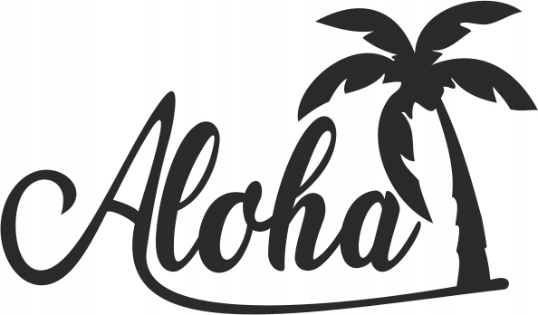

Aloha naklejka 15 x 8,8 cm