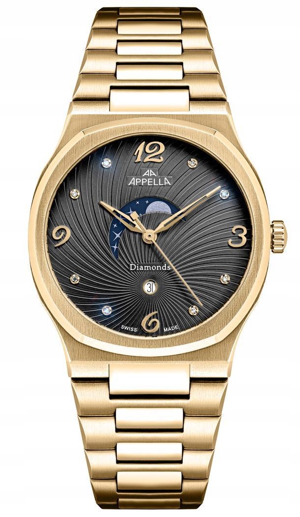 Nové Originální dámské hodinky Appella L32006.1176QD Diamonds datumovka