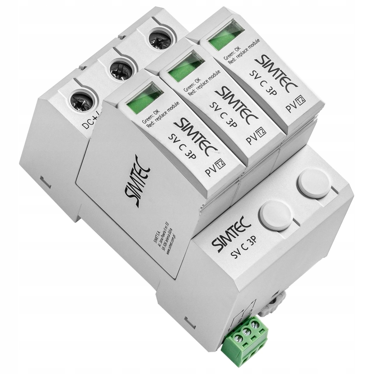 Varistorový omezovač přepětí pro fotovoltaické instalace Sv C 3P Sim