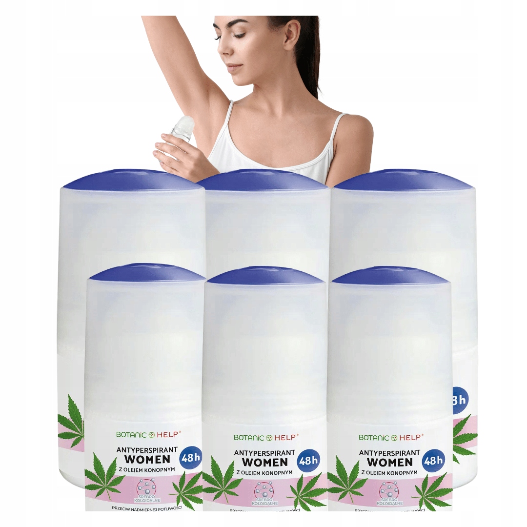 Dámský antiperspirant Přírodní antiperspirant pro ženy Konopný olej 6x