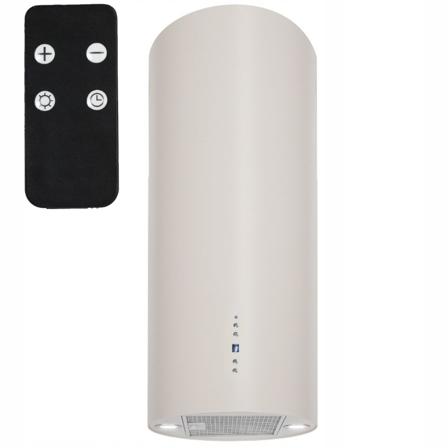 Okap kuchenny wyspowy Nortberg wyciąg pochłaniacz tuba Cylindro Led kaszmir