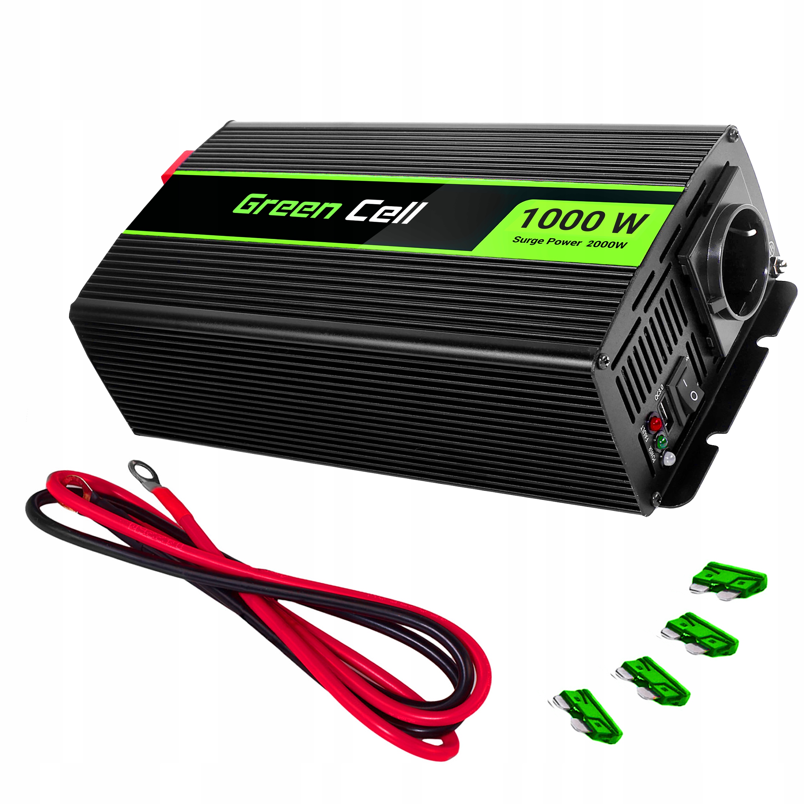 Menič 12V 230V 1000W 2000W Automobilové Napätie Čistý Usb Sínus